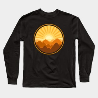 Warm Sunset Over The Mountains Long Sleeve T-Shirt